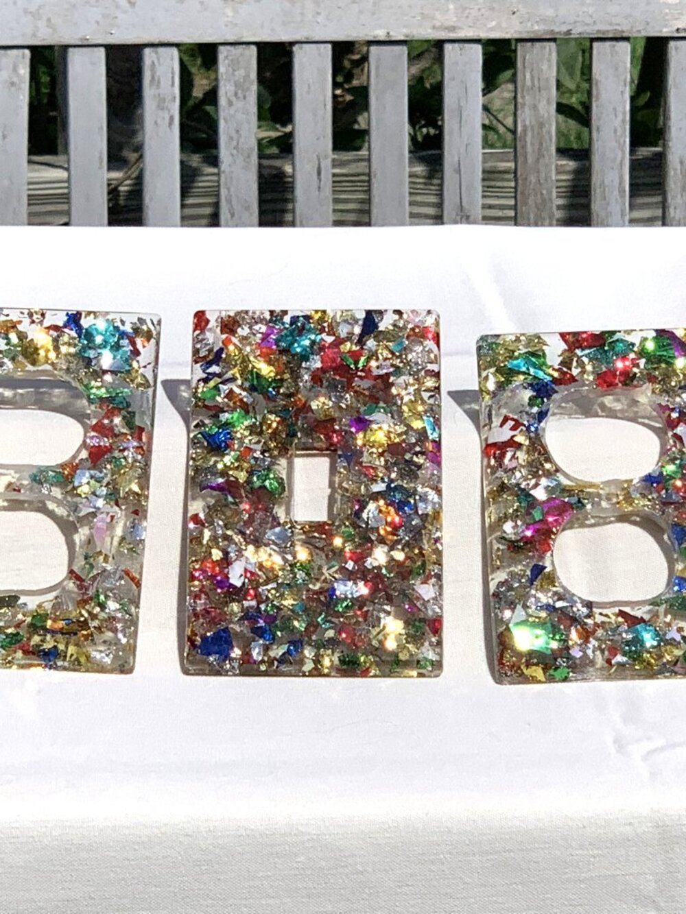 Handmade Confetti Light/Plug Switch Covers